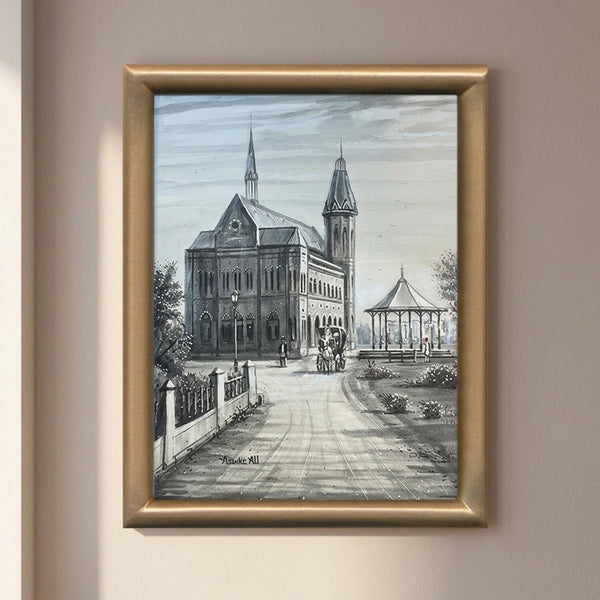 Pathway to the Old Cathedral Oil Painting