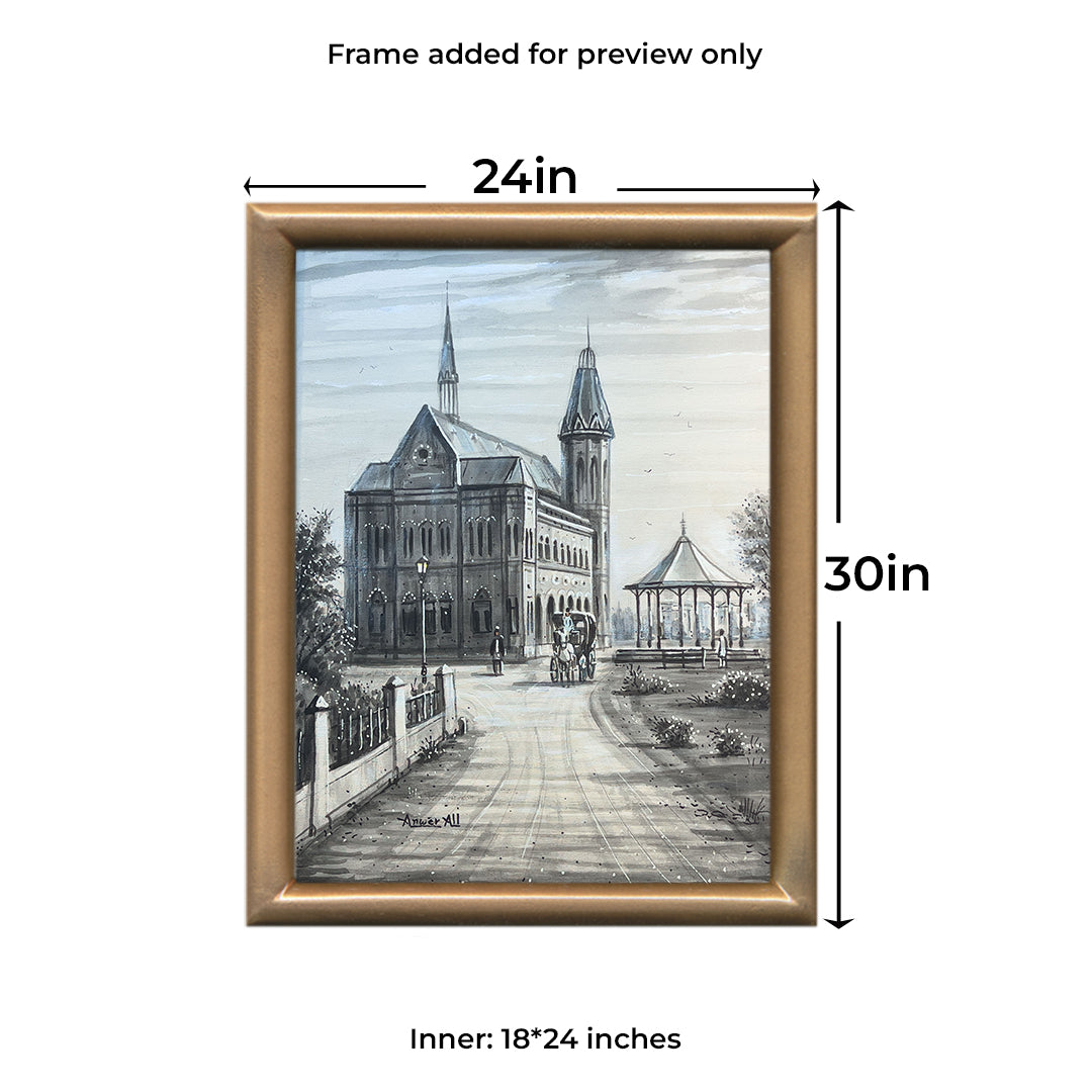 Pathway to the Old Cathedral Oil Painting