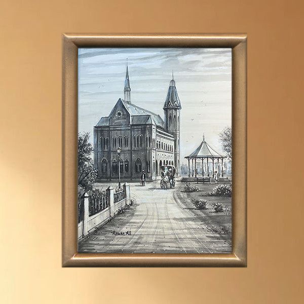 Pathway to the Old Cathedral Oil Painting