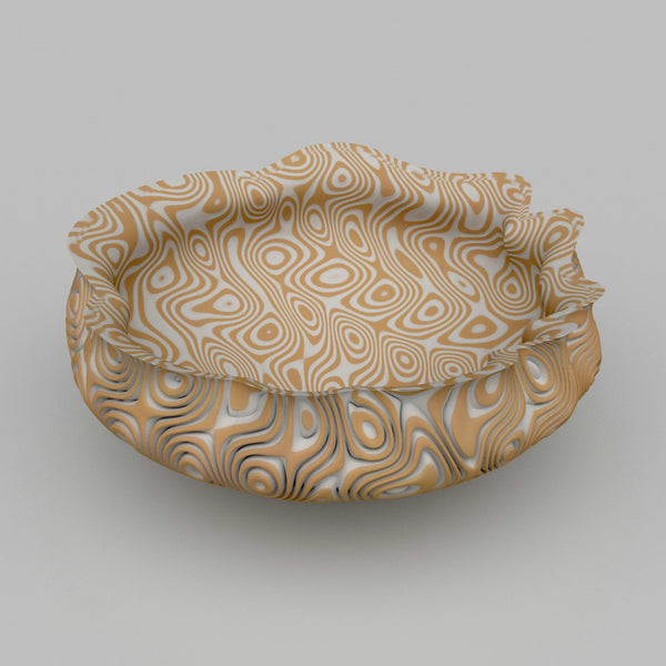 Modern Abstract Clay Bowl Sculpture
